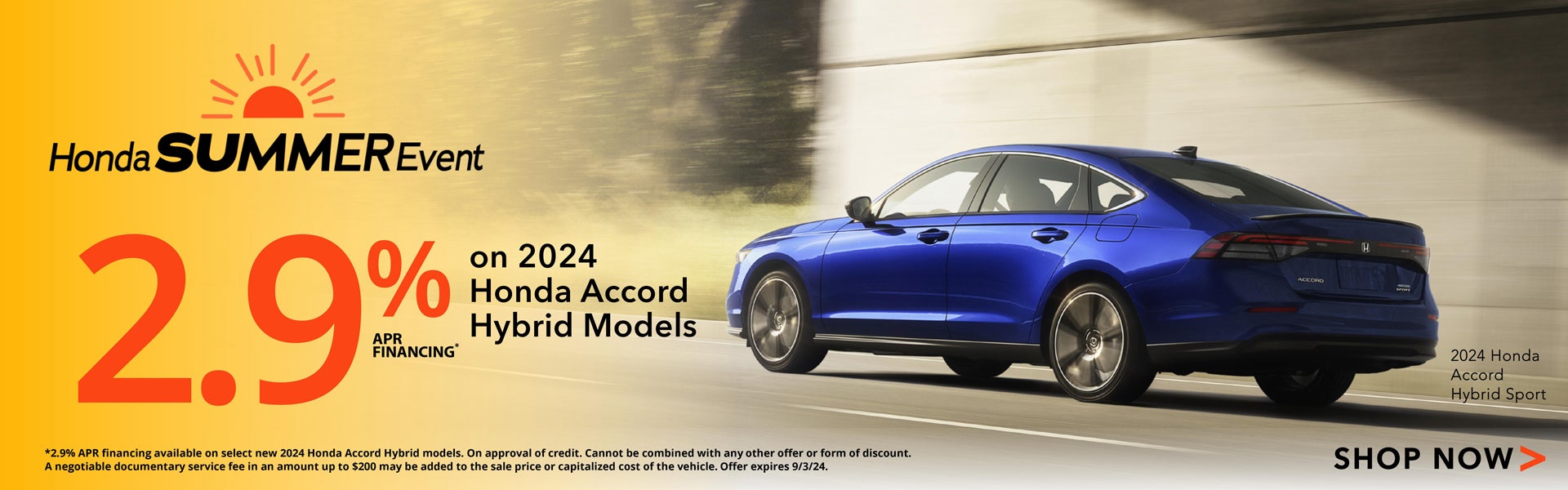2024 Honda Accord Hybrid APR Offer